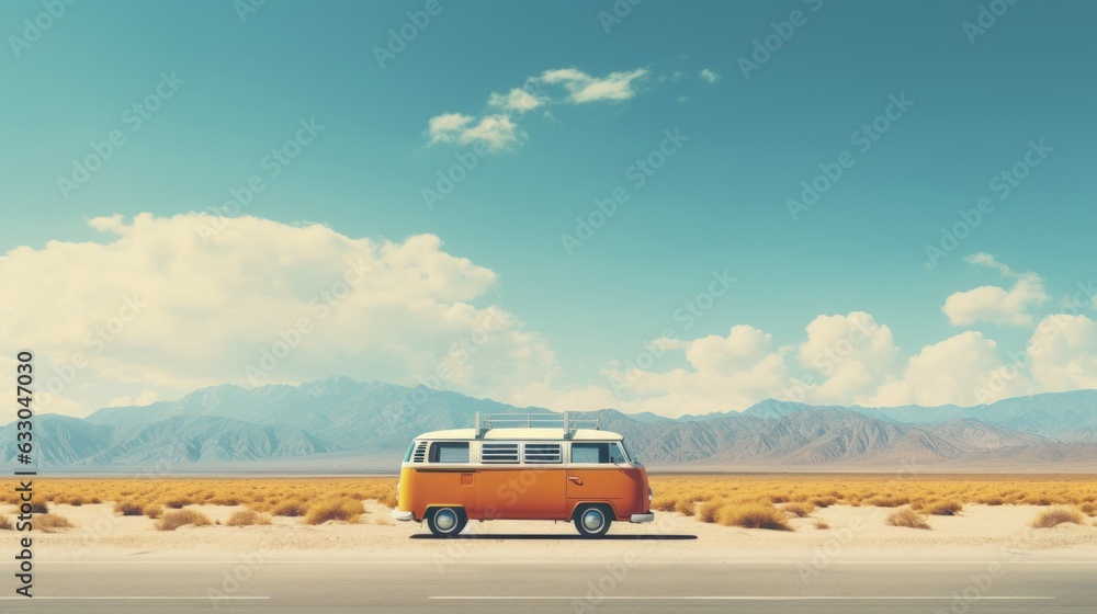 car in the desert. Generative AI car in the desert. Generative AI