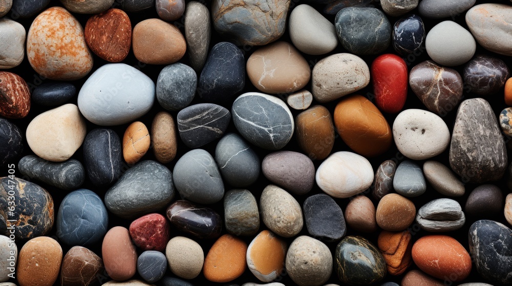 black and white pebbles. Generative AI black and white pebbles. Generative AI