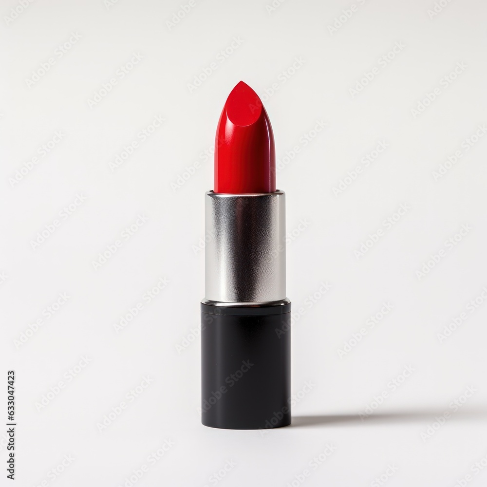 red lipstick isolated on white background. Generative AI red lipstick isolated on white background. Generative AI