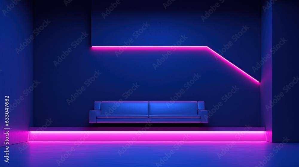 3d render of a modern interior. Generative AI 3d render of a modern interior. Generative AI