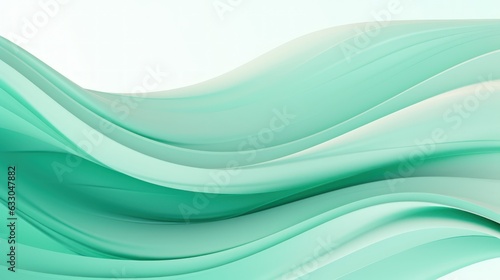 abstract green wave background. Generative AI