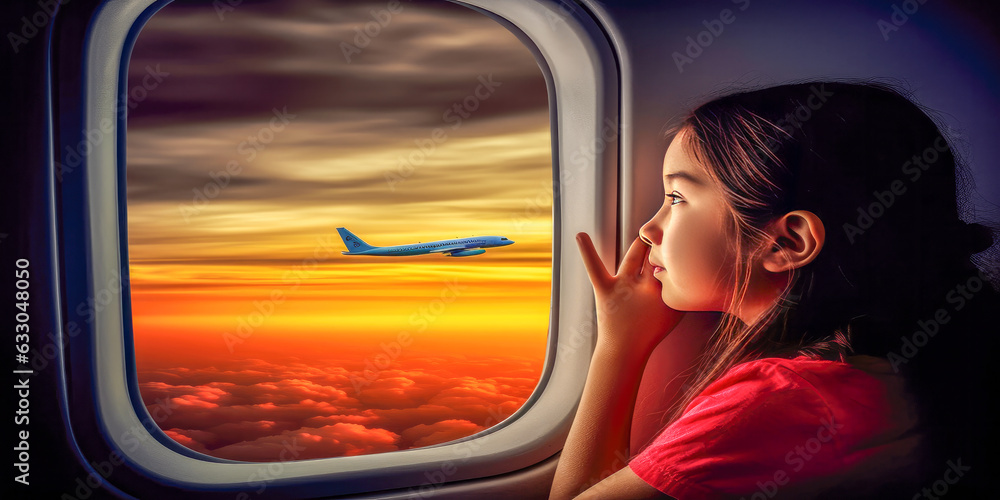 Fototapeta premium Tourism concept around the world - Generative AI
