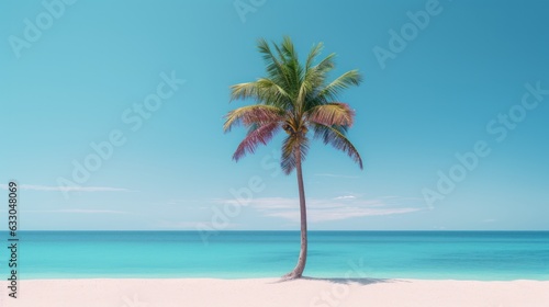 palm trees on the beach. Generative AI