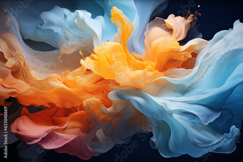 Whimsical strokes dance across the canvas, forming a captivating blue background Generative AI