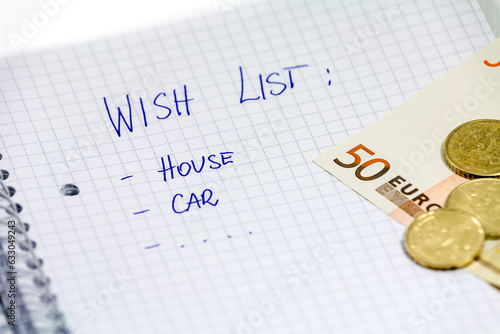 Car and house on wish list photo