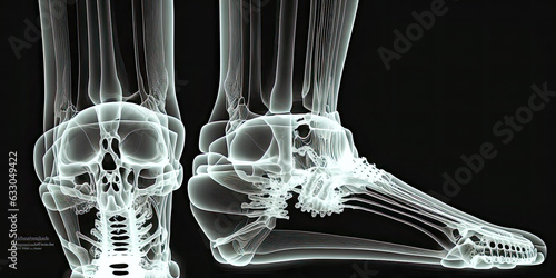 An X-ray image of the metatarsals - Generative AI photo