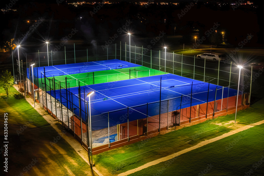 The padel court is a sight to behold from above - Generative AI The padel court is a sight to behold from above - Generative AI