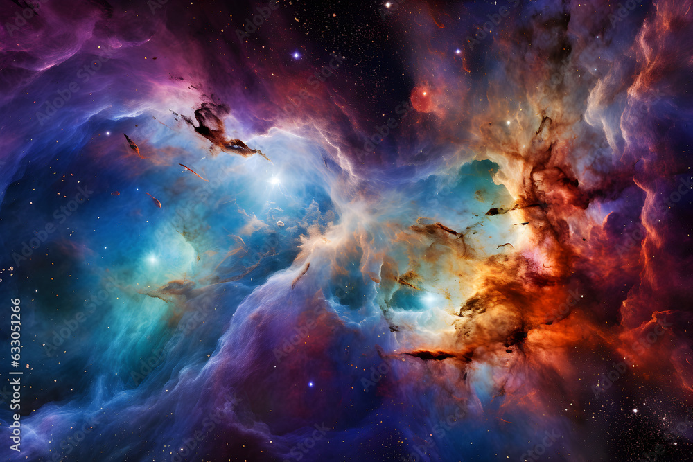 Background with nebula in space - AI Technology Background with nebula in space - AI Technology