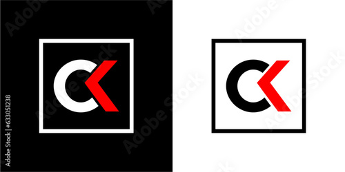 ck letter vector logo absract	