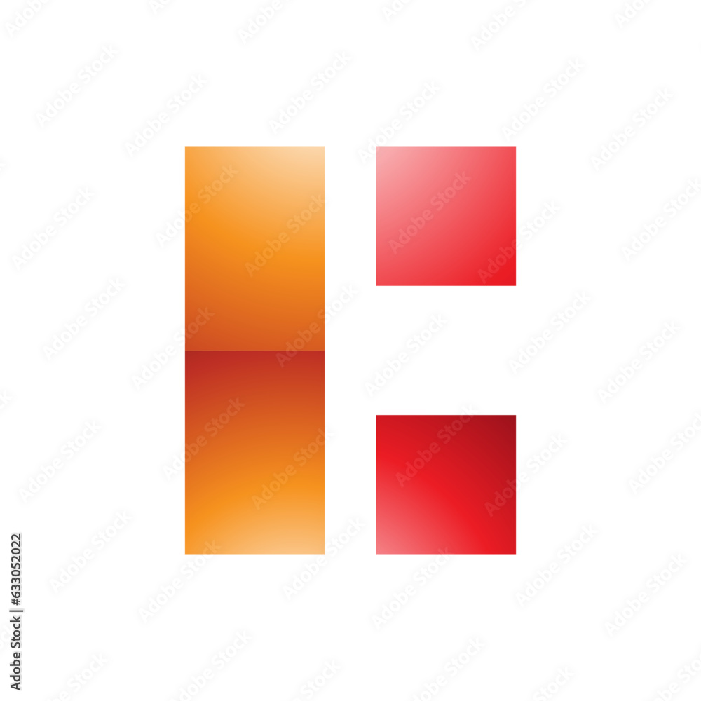 Orange and Red Rectangular Glossy Letter C Icon Orange and Red Rectangular Glossy Letter C Icon