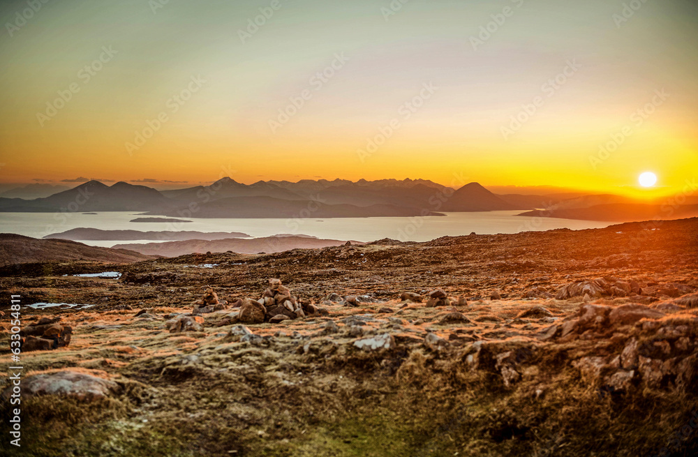 Sunrise over Bealach na Ba, Scotland Sunrise over Bealach na Ba, Scotland