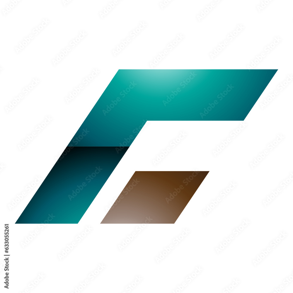 Persian Green and Brown Glossy Rectangular Italic Letter C Icon Persian Green and Brown Glossy Rectangular Italic Letter C Icon