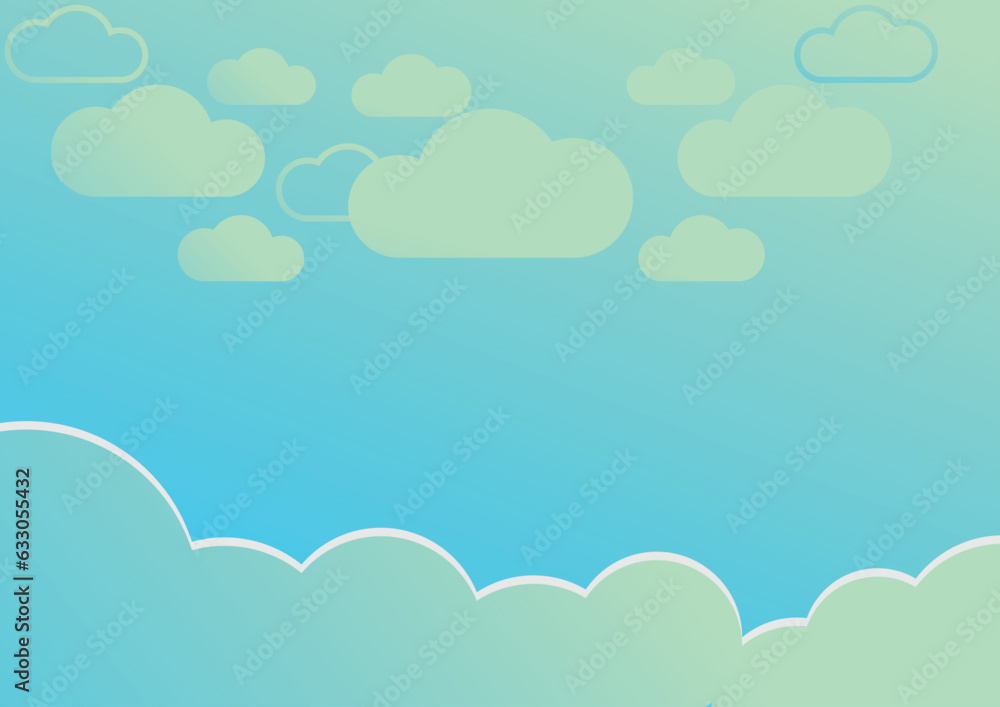 cloud gradient blue abstract background design