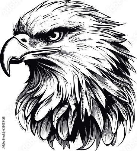 Eagle head vector illustration for t-shirt desigtn