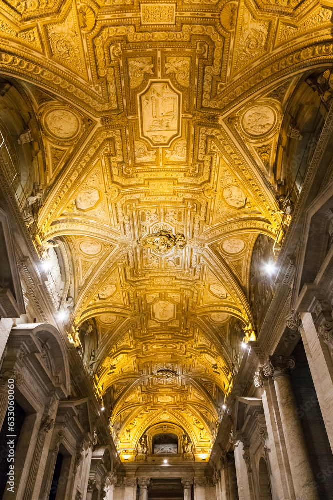 Ceiling of San Pietro Basilica, Italy