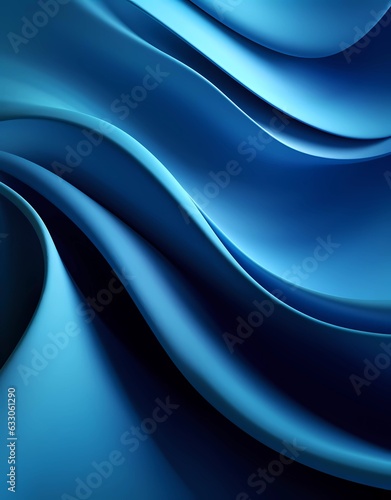 A blue wavy fabric with a few folds