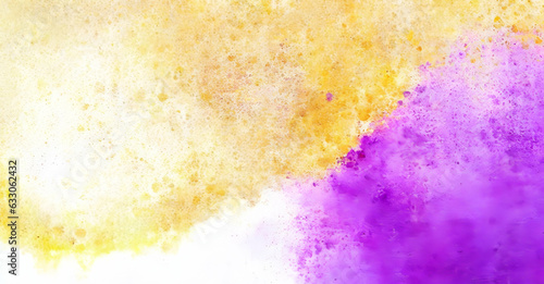 Golden Purple watercolor on paper. Abstract background Coral color © anamulhaqueanik
