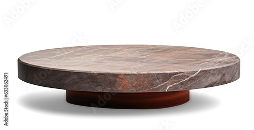 Natural stone table with transparent background