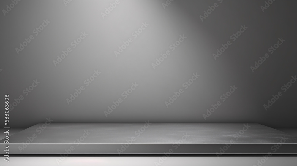 An empty and minimal silver-grey background, exuding a sense of sophistication and simplicity, ideal for creating a sleek and understated visual backdrop An empty and minimal silver-grey background, exuding a sense of sophistication and simplicity, ideal for creating a sleek and understated visual backdrop