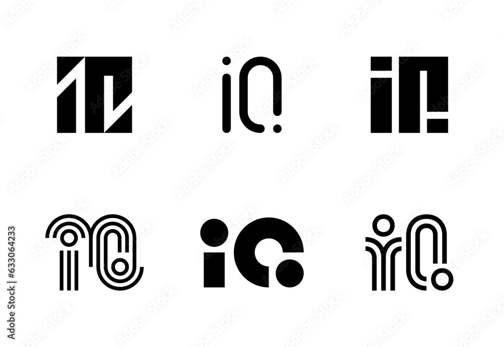 Ταπετσαρία Set of letter IQ logos