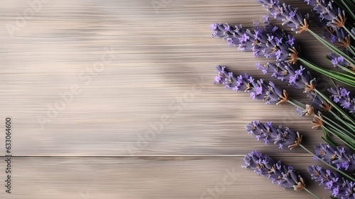 fresh natural piece of lavender top view, with empty copy space