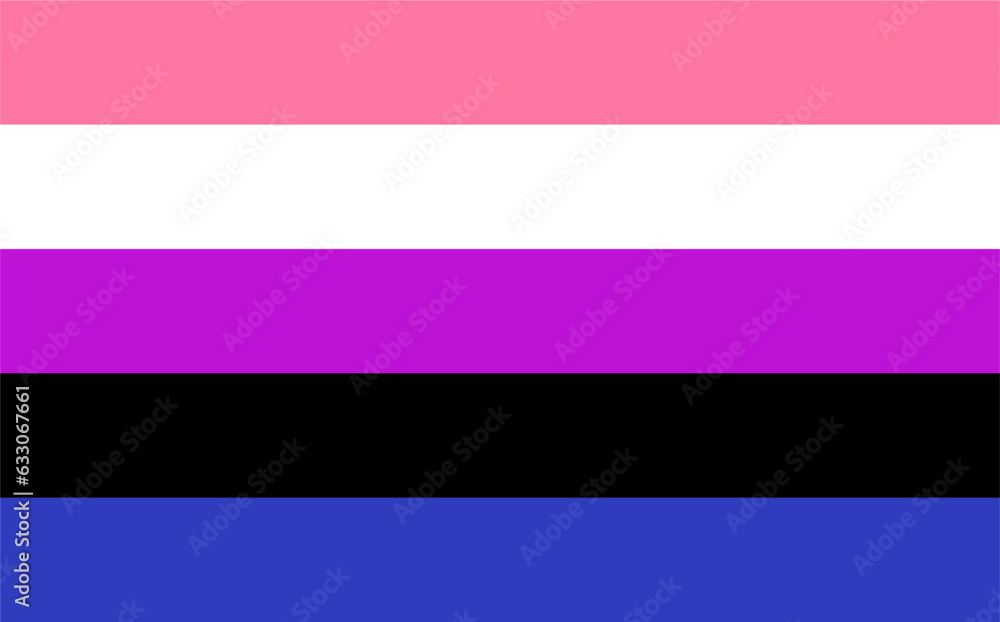 Genderfluid flag vector illustration LGBT community symbol.
