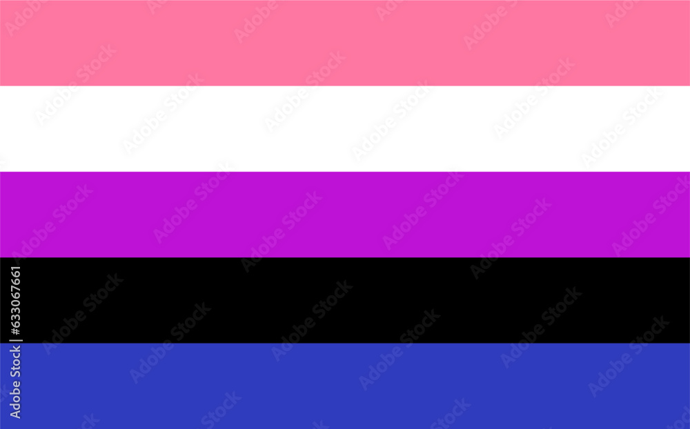 Fototapeta premium Genderfluid flag vector illustration LGBT community symbol.