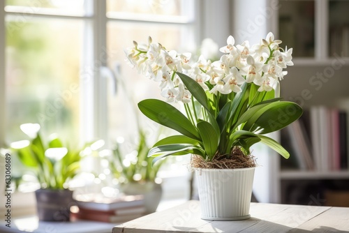 During the spring season, someone is using a gentle cloth to remove dust from the leaves of houseplants in their home. This action relates to the idea of caring for houseplants in the springtime