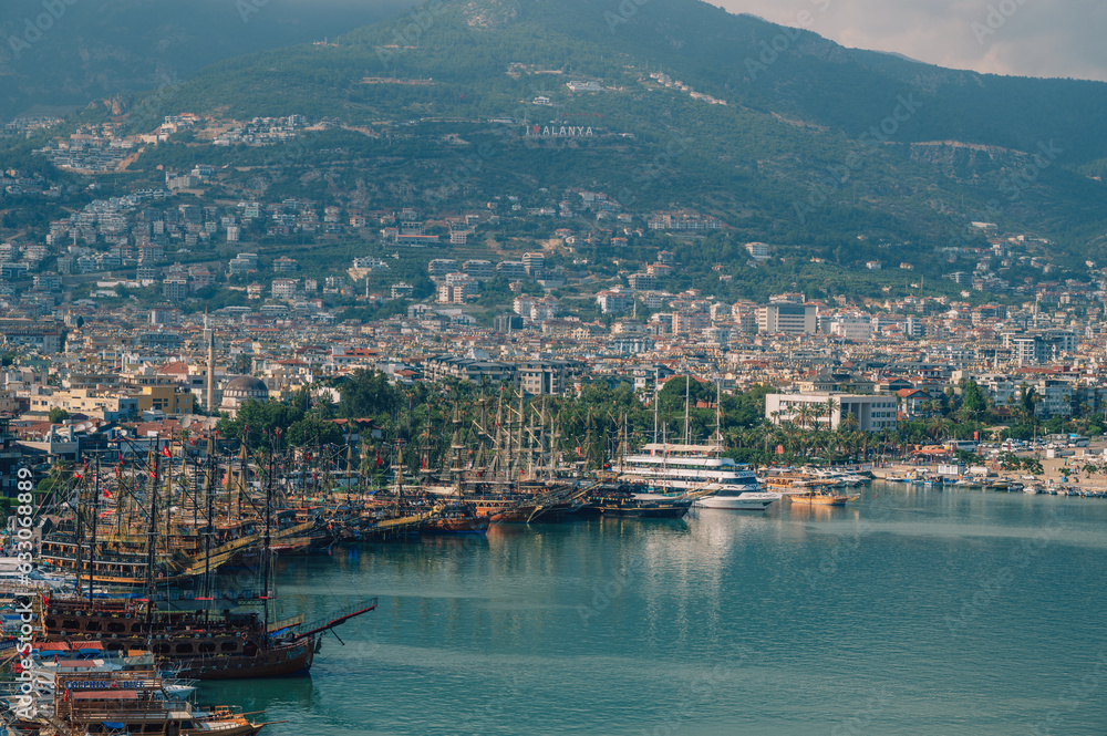 Alanya city, Turkey, view from red tower (kizil kule) Alanya city, Turkey, view from red tower (kizil kule)