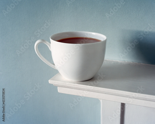 Tea cup on shelf