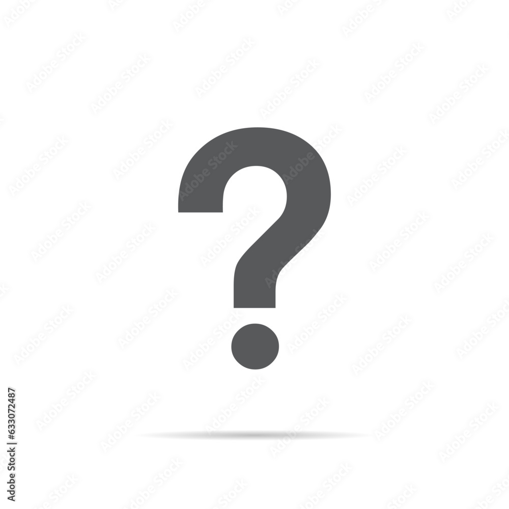 Question mark, help support icon vector isolated on white background Question mark, help support icon vector isolated on white background