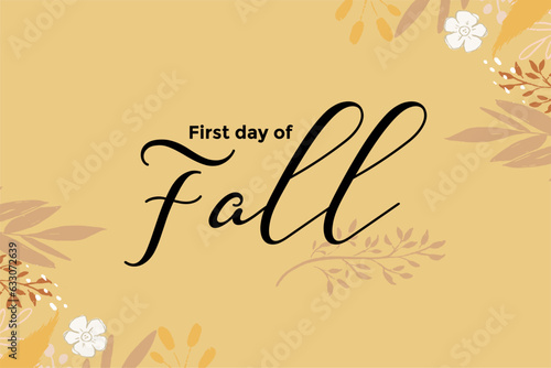 First day of Fall holiday concept