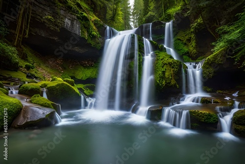 waterfall in the forest © Maaz