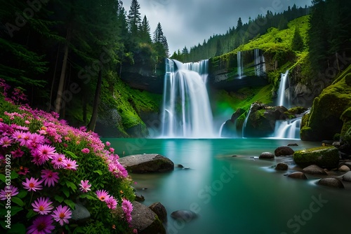 waterfall in the jungle