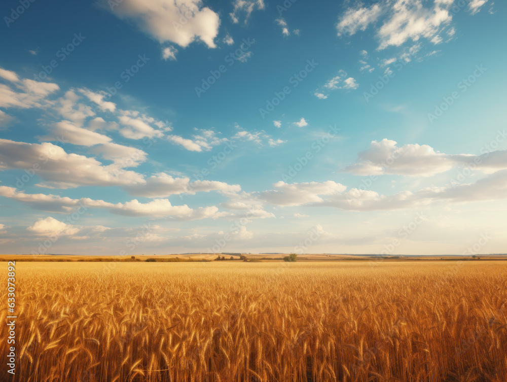 harvest field in the summertime