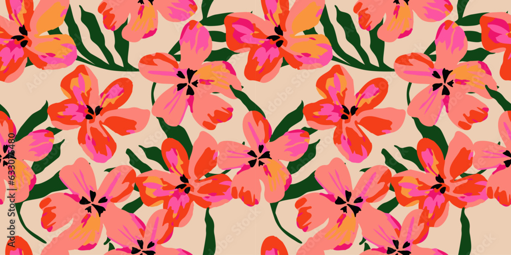 Hand drawn flowers, seamless patterns with floral for fabric, textiles, clothing, wrapping paper, cover, banner, interior decor, abstract backgrounds. Hand drawn flowers, seamless patterns with floral for fabric, textiles, clothing, wrapping paper, cover, banner, interior decor, abstract backgrounds.