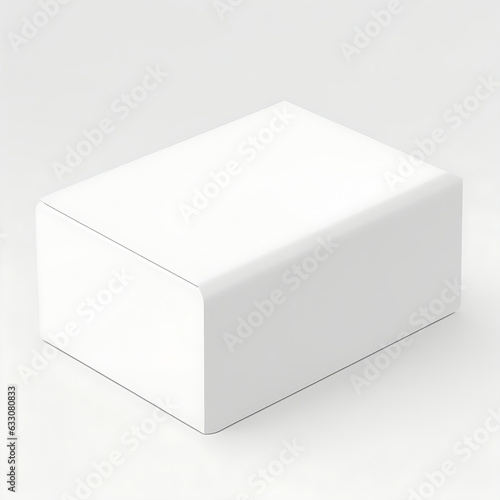 Sleek and minimalist 3D style white box mockup design generated by AI