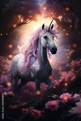 Enter a realm of enchantment with the whimsical and magical unicorn. This mythical creature  with its horned elegance and rainbow-hued aura  embodies the wonders of a captivating fantasy world.