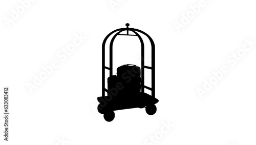 Hotel trolley silhouette