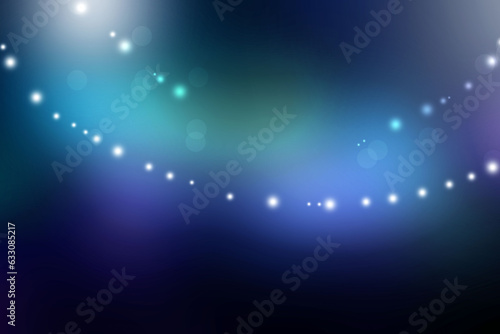 Abstract bokeh light background and black and blue light for christmas	