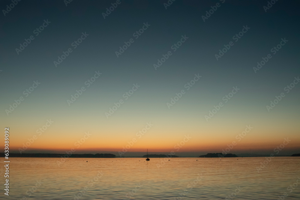 View of sea in dusk View of sea in dusk