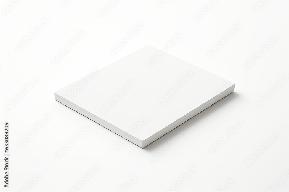 Square white stand for product placement on a white background. Square white stand for product placement on a white background.