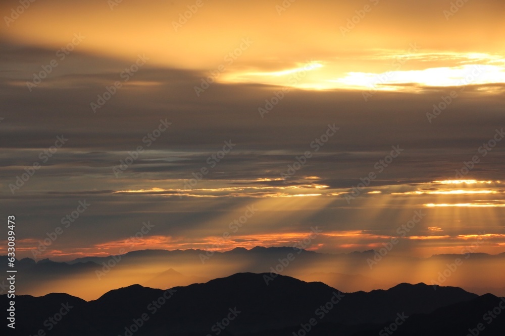 Sunrise on mountains