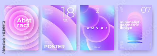 Creative covers or posters concept in modern  style for corporate identity, branding, social media advertising, promo. Abstract minimalist futuristic cover design template with dynamic gradients. 