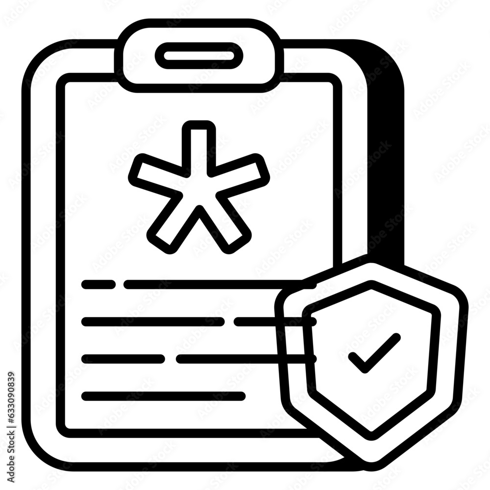 Obraz premium Trendy design icon of medical insurance policy