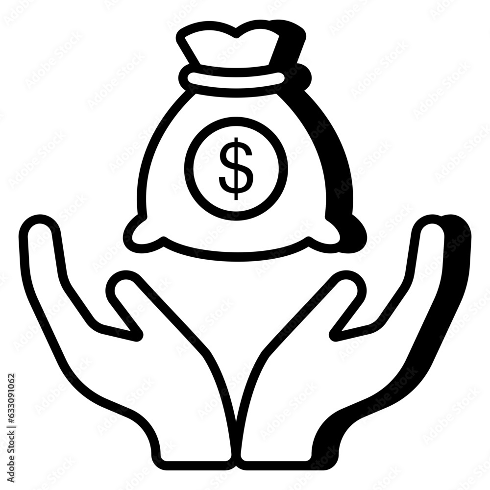 Banknote inside hands, concept of money care