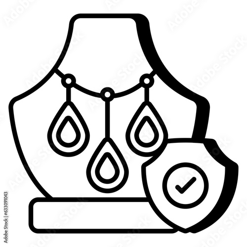 An icon design of jewelry insurance