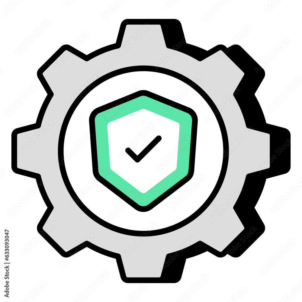 Unique design icon of security setting Unique design icon of security setting