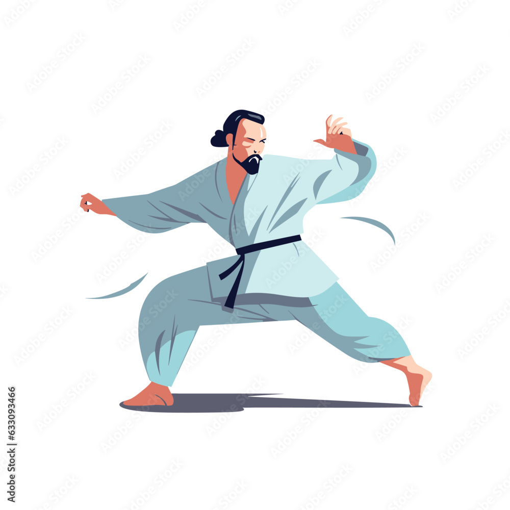 Vector Illustration of a character isolated on solid white color background