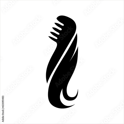 Hairdresser logo. Hair symbol and emblem. Logotype. Logomark. Graphic design and template. Vector illustration. EPS10.